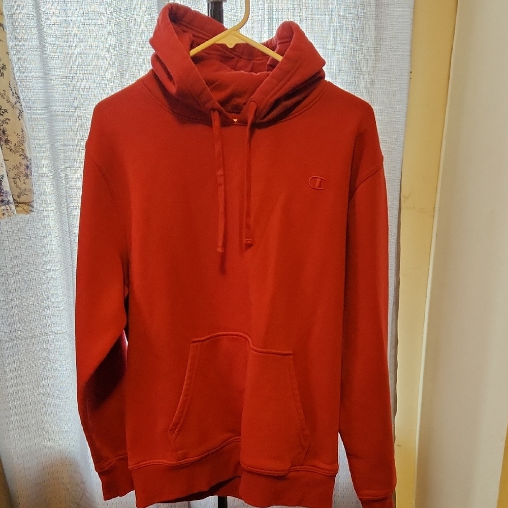 Champion Men's Bold Red Pullover Hoodie